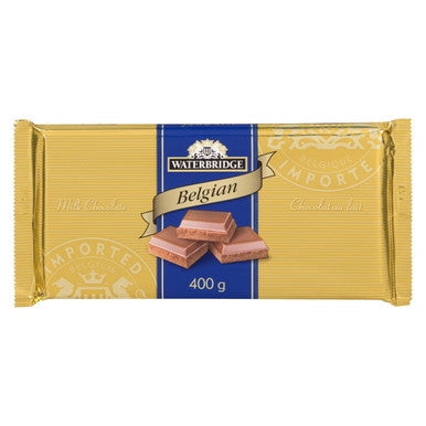 Waterbridge Candy Bar, 400g/14.1oz,  Belgian Milk Chocolate with Almonds
