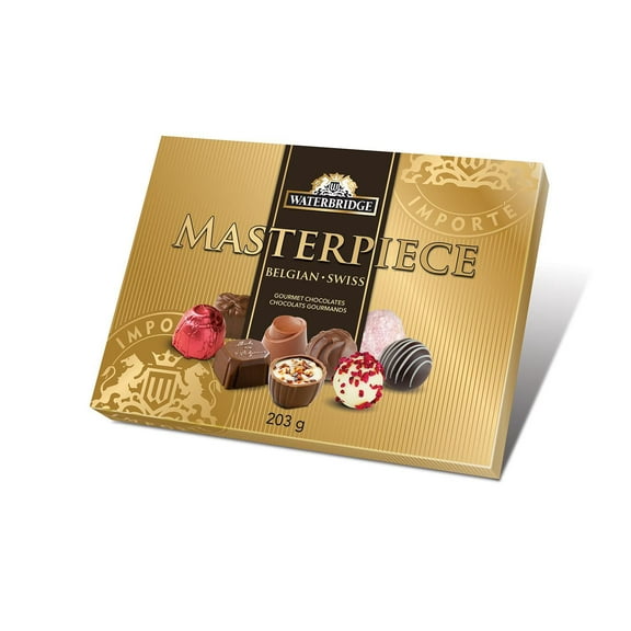 Waterbridge Masterpiece Belgian & Swiss Gourmet Chocolates, 203g/7.1 oz. Box {Imported from Canada}