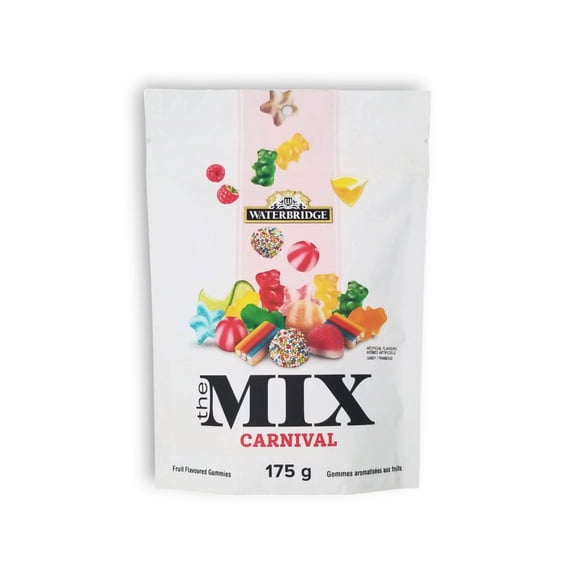 Waterbridge Carnival Mix Gummies - Assorted Sour & Fruity Candy 175g