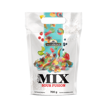 Waterbridge The Mix Sour Fusion, Assorted Gummies, 700g/24.5 oz