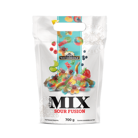 Waterbridge The Mix Sour Fusion, Assorted Gummies, 700g/24.5 oz