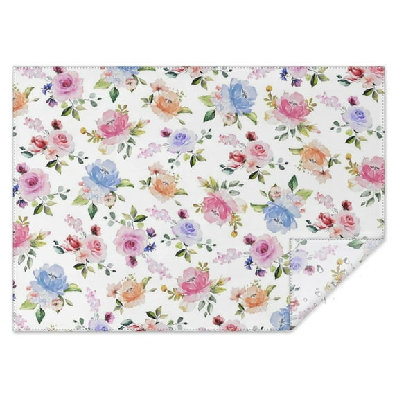 Waterclor Spring Flower Tablecloth,Oil Proof Spill Proof Polyester Table Cover for Rectangle Tables,Durable Table Clothes Decoration Tablecloths for Camping Dining Buffet Parties