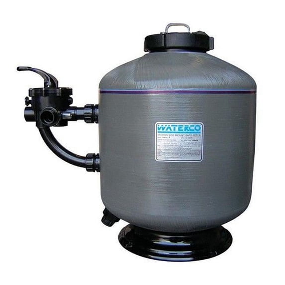 Waterco 220008364BD-NV 36 in. 50 PSI SM900 Micron Side Mount Floating Bead Sand Filter with 8 in. Neck & 2 in. Bulkhead Connection