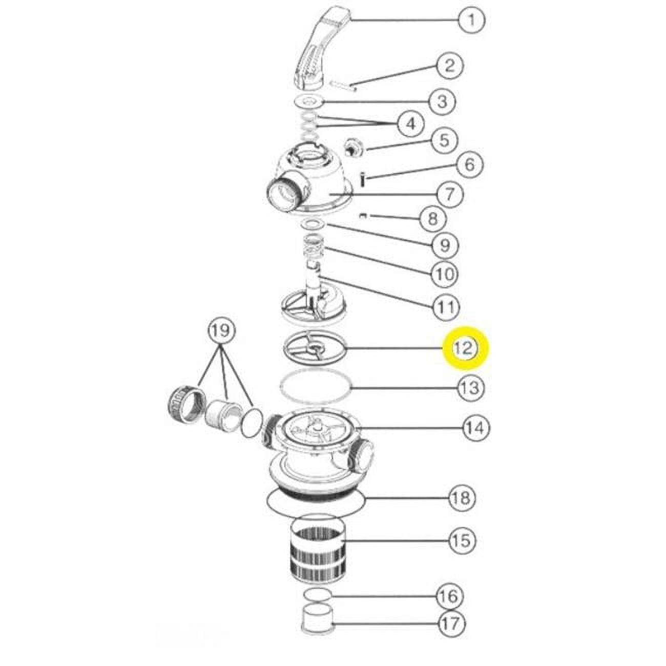 Waterco Spider Gasket for 1.5 in. 4Way Multiport Valve