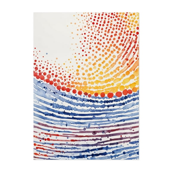 Watercolor Abstract Art - Digital Art Unframed Wall Art Print 5 x 7 inches