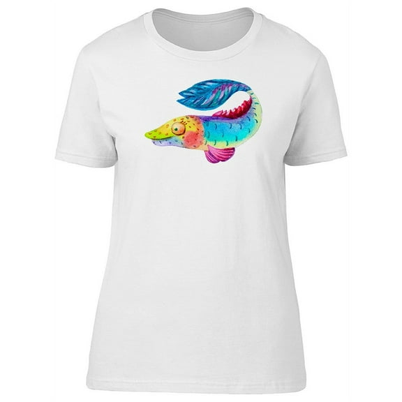Watercolor Abstract Barracuda T-Shirt Women -Image by Shutterstock, Female Small