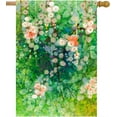 thumbnail image 1 of Watercolor Abstract Colorful Floral Flowers Green Spring Summer Seasonal House Flag 28" x 40" Double Sided Polyester Welcome Large Yard Garden Flag Banners for Patio Lawn Home Outdoor Decor, 1 of 6
