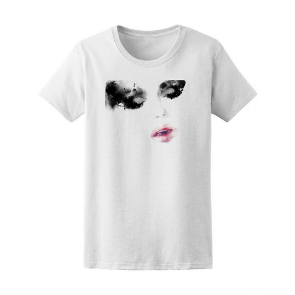 Watercolor Abstract Makeup Face T-Shirt Women -Image by Shutterstock, Female x-Large