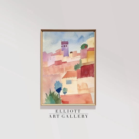 Watercolor Abstract Wall Art Print, Timeless Boho Home Decor