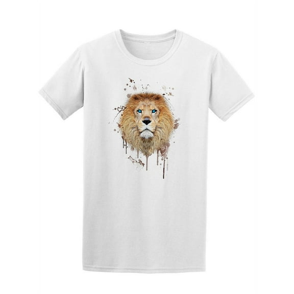 Watercolor African Lion Graphic T-Shirt Men -Image by Shutterstock, Male x-Large