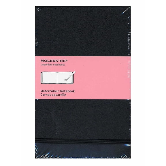 Watercolor Albums 5 in. x 8 1/4 in., 72 pages, black (pack of 2)