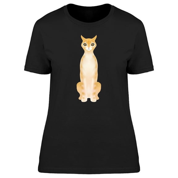 Watercolor American Orange Cat Tee Women's -Image by Shutterstock