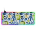 thumbnail image 1 of Watercolor Apple and Leaf RGB Gaming Mouse Pad Large Keyboard Mat Rubber Base 13 Light Modes, 1 of 6