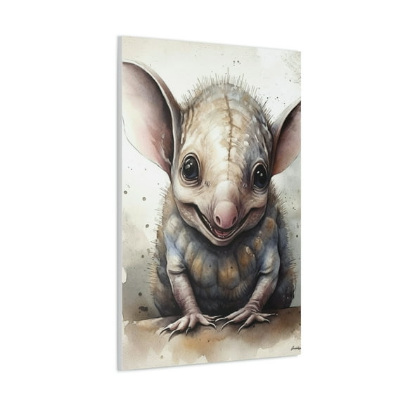 Watercolor Armadillo Painting - Nursery Collection - Bedtime Stories