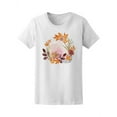 thumbnail image 1 of Watercolor Art Autumn Fall Leaf T-Shirt Women -Image by Shutterstock, Female Medium, 1 of 2