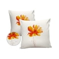 thumbnail image 1 of Watercolor Art Orange Blossoms Flowers Outdoor Pillow Covers Set of 2, Decorative Waterproof Throw Pillow Case, Retro Chic Floral Cotton Linen Soft Cozy Cushion Pillowcases, 1 of 1