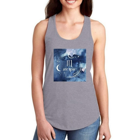 Watercolor Astrology Viii. Racerback Tank Women -Grace Popp Designs, Female Small