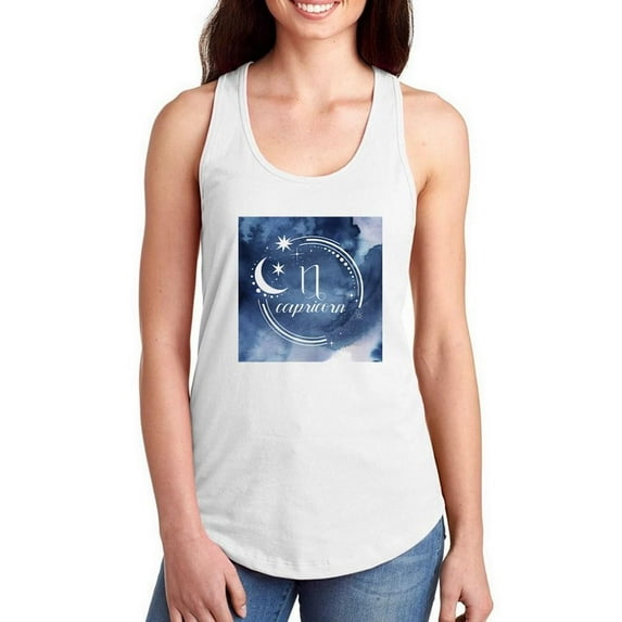Watercolor Astrology X Racerback Tank Women -Grace Popp Designs, Female Medium