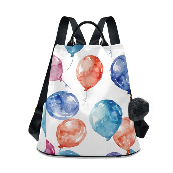 Watercolor Balloons Travel Laptops Backpack for Women Anti-theft Casual Work Bag Daypack Lightweight Laptop Bag