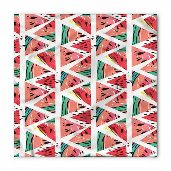 Watercolor Bandana, Abstract Watermelon, Unisex Head and Neck Tie, by Ambesonne