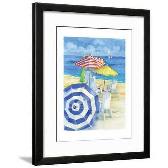 Watercolor Beach Vertical, Scenic Framed Art Print Wall Art by Paul Brent Sold by Art.Com