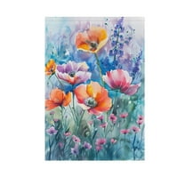 Watercolor Beautiful Flowers Garden Flag 12X18 Double Sided Yard Flags for Outside Outdoor All Seasonal Decoration