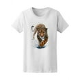 thumbnail image 1 of Watercolor Beautiful Jaguar T-Shirt Women -Image by Shutterstock, Female Large, 1 of 2
