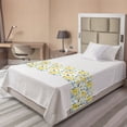 thumbnail image 1 of Watercolor Bed Runner, Handmade Paintings of Flowers Scene, Decorative Accent Bedding Scarf for Hotels Homes and Guestrooms, Twin, Pastel Yellow Blue Grey, by Ambesonne, 1 of 2