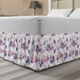 thumbnail image 1 of Watercolor Bed Skirt, Floral Pattern with Wedding Inspired Blossoming Nature Bridal Bouquet, Elastic Bedskirt Dust Ruffle Wrap Around for Bedding Decor, 4 Sizes, Lilac Lavender Pink, by Ambesonne, 1 of 2