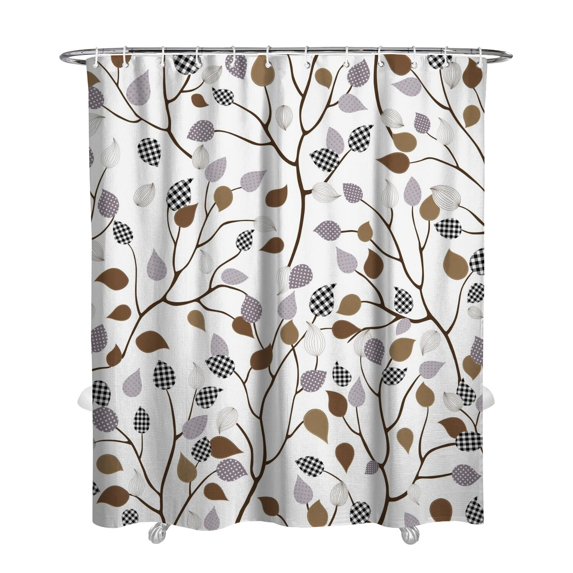 Watercolor Bee and Blossom Shower Curtain – Bright Botanical Design for Nature-Inspired Bathroom Decor, 72x84