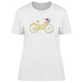 thumbnail image 1 of Watercolor Bicycle With Flowers T-Shirt Women -Image by Shutterstock, Female x-Large, 1 of 2