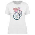 thumbnail image 1 of Watercolor Bicycle With Roses T-Shirt Women -Image by Shutterstock, Female 3X-Large, 1 of 2