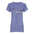 thumbnail image 1 of Watercolor Big Blue Whale Shaped T-Shirt Women -Image by Shutterstock, Female Large, 1 of 2