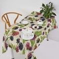 thumbnail image 1 of Watercolor Blackberries Tablecloth, Thanksgiving Autumn Harvest Fruit Leaves Print Table Cover for Party Picnic Dinner Decor, Rectangle(55x55in), 1 of 6