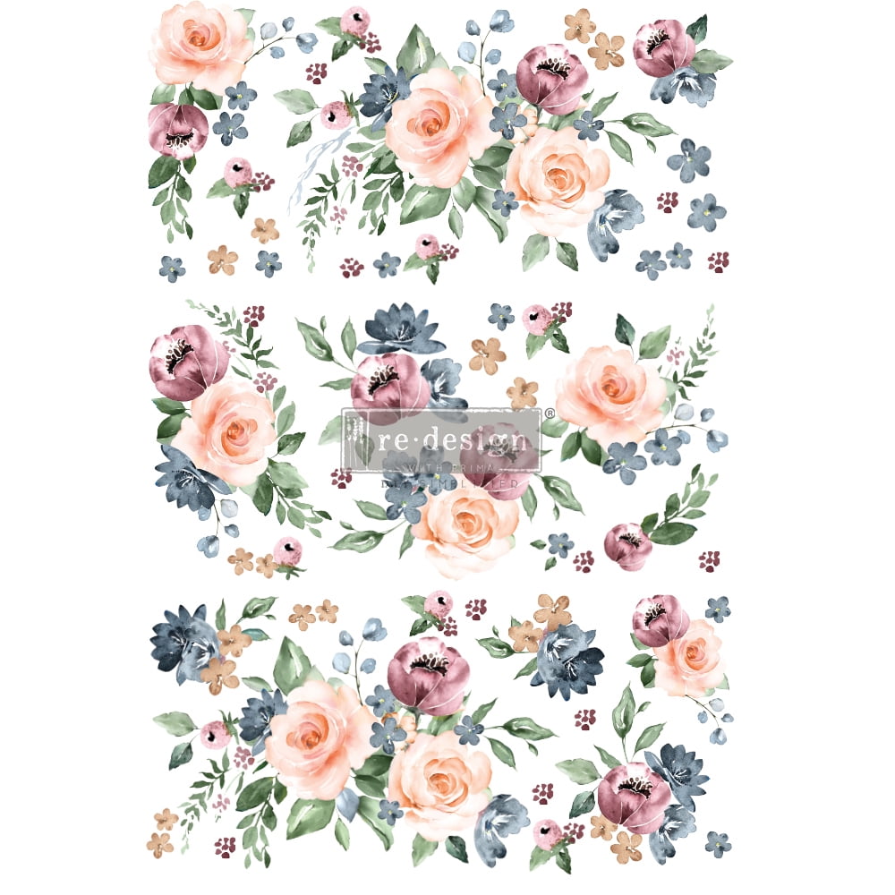 Watercolor Bloom Prima Redesign Furniture Transfer