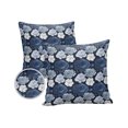 thumbnail image 1 of Watercolor Blossoms Flowers Outdoor Pillow Covers Set of 2, Decorative Waterproof Throw Pillow Case, Navy Blue and White Cotton Linen Soft Cozy Cushion Pillowcases, 1 of 5