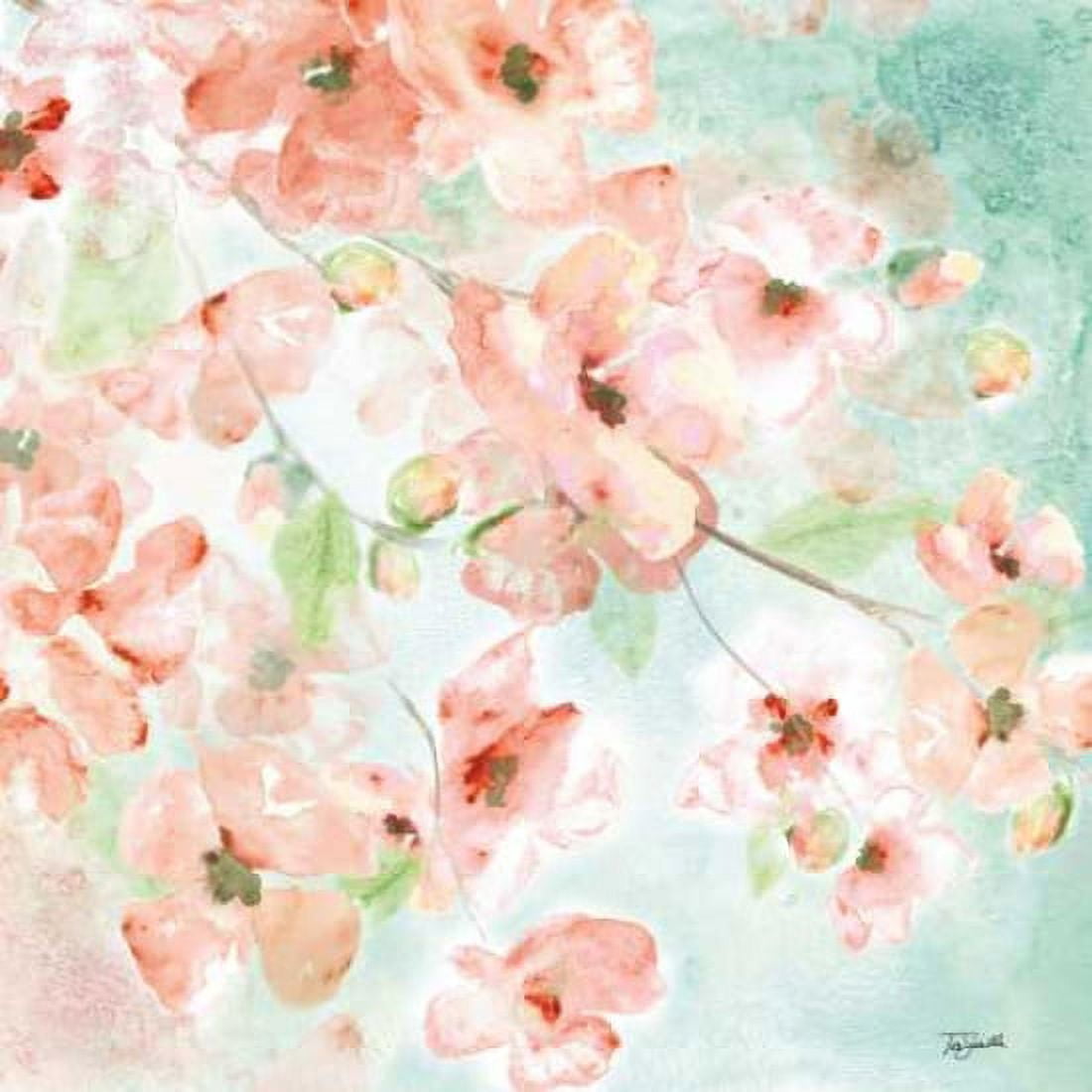 Watercolor Blossoms I Canvas Art - Tre Sorelle Studios (24 x 24)