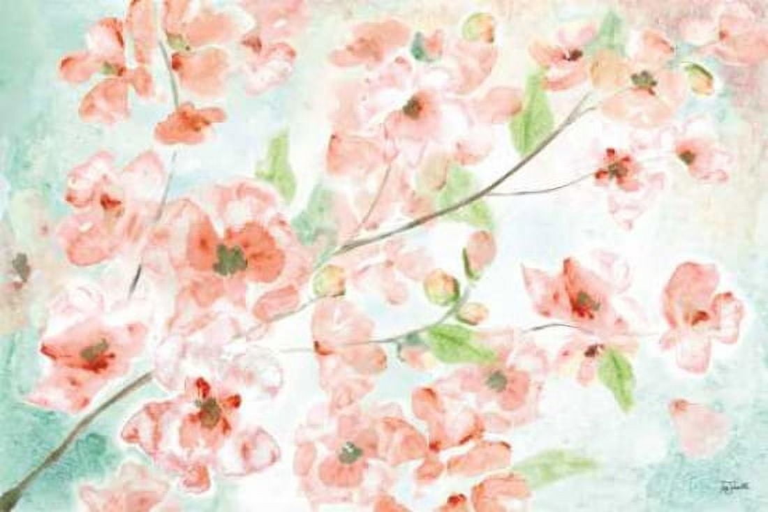 Watercolor Blossoms Landscape Canvas Art - Tre Sorelle Studios (24 x 36)