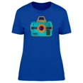 thumbnail image 1 of Watercolor Blue Camera T-Shirt Women -Image by Shutterstock, Female Medium, 1 of 2