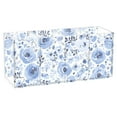 thumbnail image 1 of Watercolor Blue Floral Acrylic Pen Holder 4 Compartments Pencil Holder Cup for Desk Makeup Brush Holder Office Home, 1 of 7