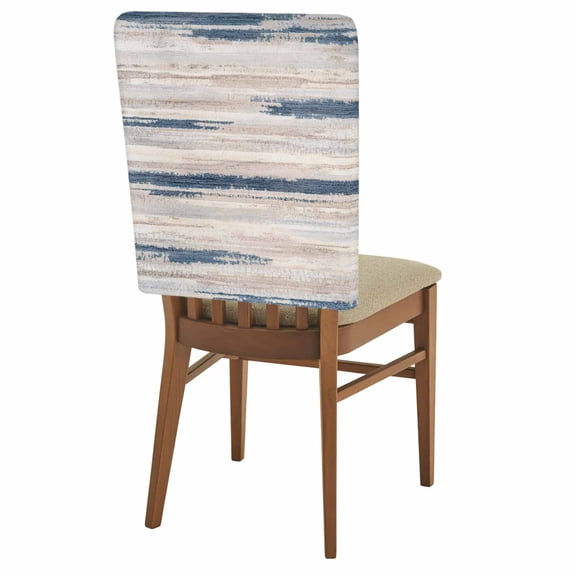 Watercolor Blue Graffiti Chair Back Covers Set of 2, Watercolor Abstract Art Removable Dining Seat Cover Washable Kitchen Chair Slipcovers Protective for Party Festival Decoration 19x20in