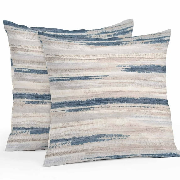 Watercolor Blue Graffiti Outdoor Pillow Covers Pack of 2 Watercolor Abstract Art Waterproof Throw Pillow Covers Decorative Cushion Cases for Patio Garden Tent Balcony Couch 18x18 inch