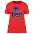 thumbnail image 1 of Watercolor Blue Retro Camera T-Shirt Women -Image by Shutterstock, Female Large, 1 of 2