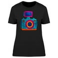 thumbnail image 1 of Watercolor Blue Retro Camera T-Shirt Women -Image by Shutterstock, Female Medium, 1 of 4