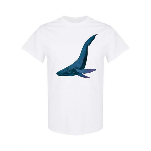 Watercolor Blue Whale Design T-Shirt Men -Image by Shutterstock, Male Small