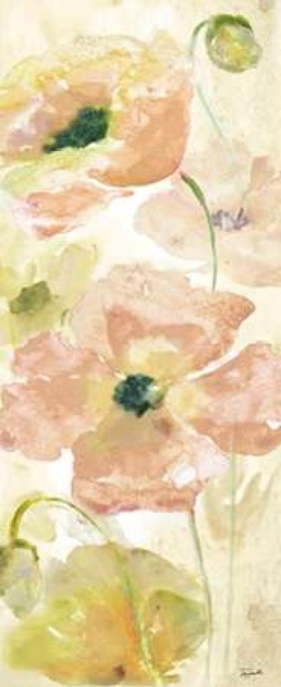 Watercolor Blush Panel I Canvas Art - Tre Sorelle Studios (24 x 48)
