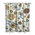 thumbnail image 1 of Watercolor Botanical Bee and Flower Curtain – Artistic Rustic Nature Look, 72x84 Inches, 1 of 5