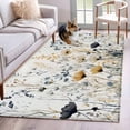 thumbnail image 1 of Watercolor Botanical Blooms Area Rug 3x5 Washable Rug Non Slip Spring Farmhouse Large Area Rug Indoor Floor Carpet for Entryway Bedroom Kitchen Living Room Home Office Dining Room Nursery, 1 of 8