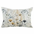 thumbnail image 1 of Watercolor Botanical Blooms Throw Pillow Cover 12 x 20 Inch Decorative Pillow Cover Spring Farmhouse Lumbar Pillowcase Seasonal Rectangle Cushion Case for Couch Sofa Bed Living Room, 1 of 7