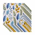 thumbnail image 1 of Watercolor Botanical Cloth Napkins, Blue Yellow Leaves Floral Plants Spring Washable and Reusable Dinner Napkins Set of 8, Table Napkin for Kitchen Party Birthday Wedding Hotel Housewarming 20"x20", 1 of 9